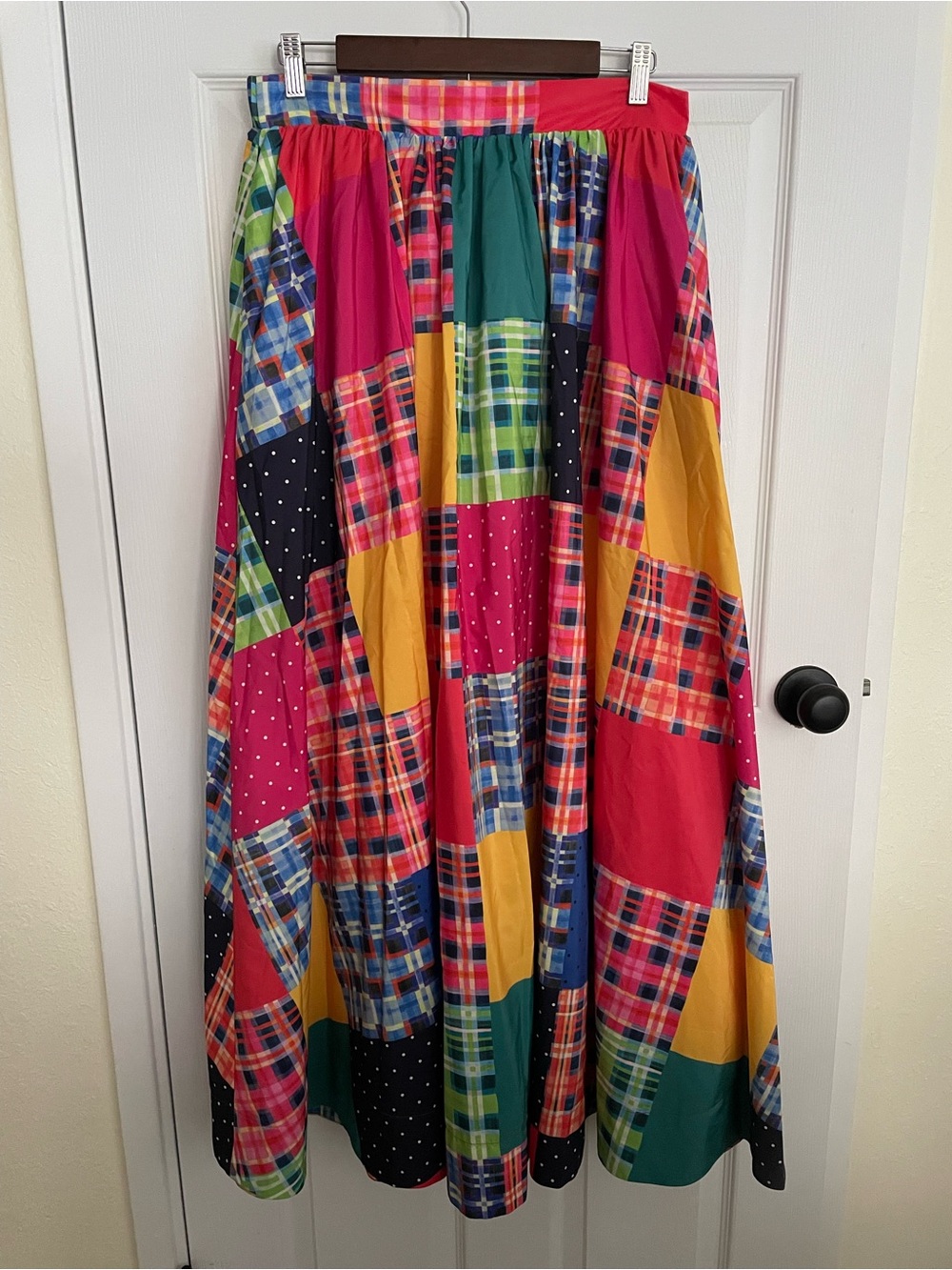 NWT Anthropologie Maeve Patchwork Plaid Maxi Skirt Size M